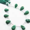 Natural Green Emerald Faceted Tear Drop Beads Strand Length 5 Inches and Size 12.5mm to 16.5mm approx.